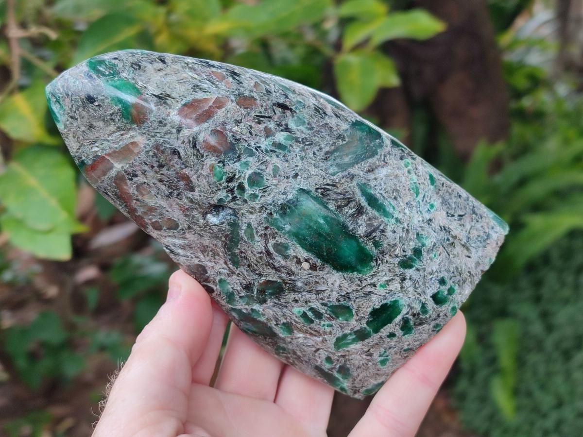 Polished Emerald Mica 'Mutokolite' Standing Display Pieces x 2 From Mutoko, Zimbabwe - Toprock Gemstones and Minerals 