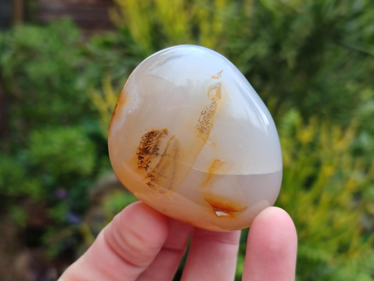 Polished Banded Agate Galets x 12 From Madagascar - Toprock Gemstones and Minerals 