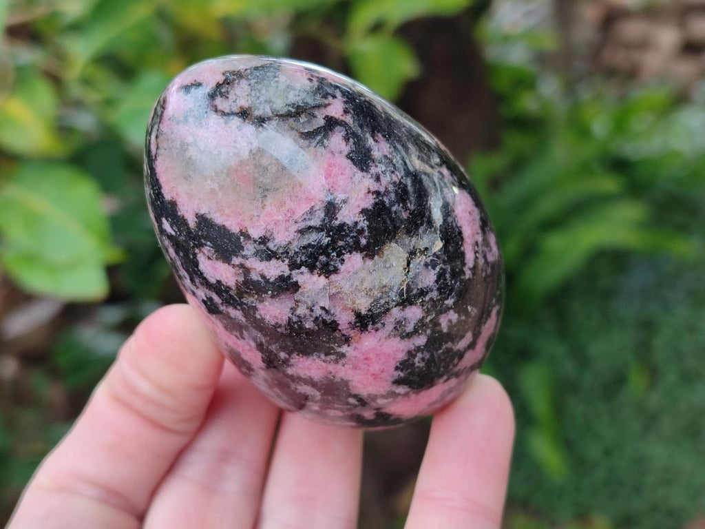 Polished Rhodonite Gemstone Eggs x 4 From Ambindavato, Madagascar - Toprock Gemstones and Minerals 