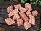 Natural Rhombohedral Sunset Orange Calcite Specimens x 24 From Spitzkop, Namibia - Toprock Gemstones and Minerals 