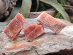 Natural Rhombohedral Sunset Orange Calcite Specimens x 24 From Spitzkop, Namibia - Toprock Gemstones and Minerals 