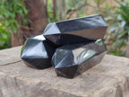 Polished Black Basalt Display Pieces x 12 From Madagascar - Toprock Gemstones and Minerals 