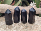 Polished Black Basalt Display Pieces x 12 From Madagascar - Toprock Gemstones and Minerals 