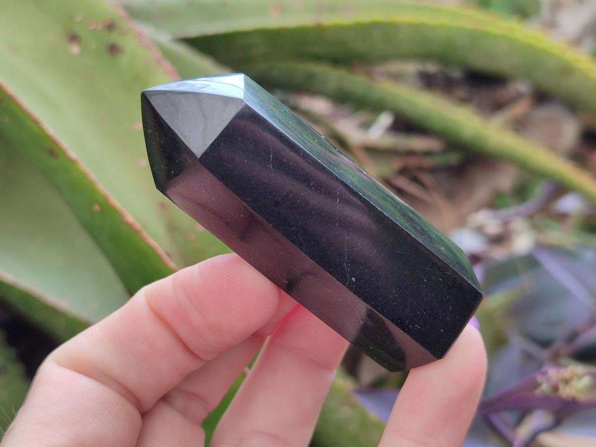 Polished Black Basalt Display Pieces x 12 From Madagascar - Toprock Gemstones and Minerals 