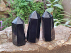 Polished Black Basalt Display Pieces x 12 From Madagascar - Toprock Gemstones and Minerals 