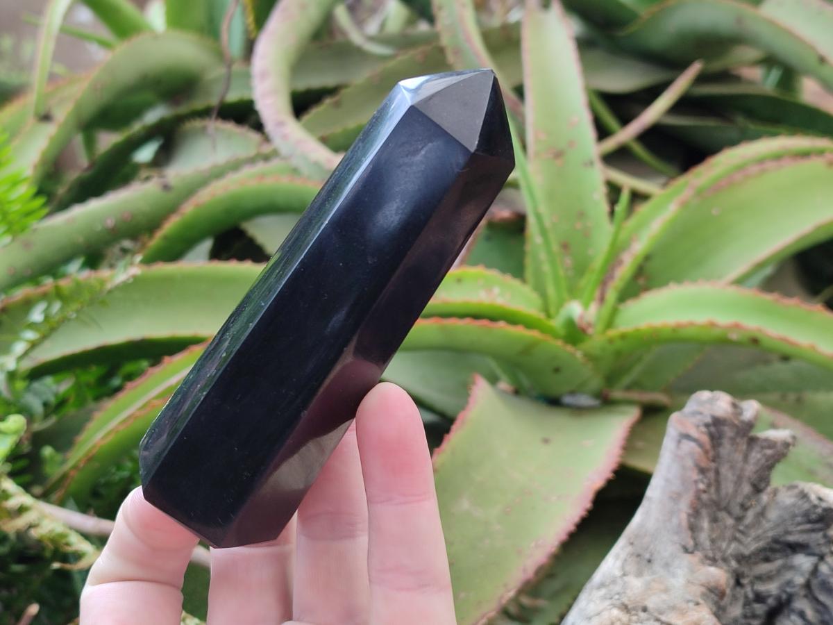 Polished Black Basalt Display Pieces x 12 From Madagascar - Toprock Gemstones and Minerals 