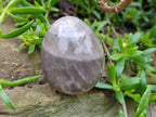 Polished Large Smokey Window Quartz Eggs x 6 From Madagascar - Toprock Gemstones and Minerals 