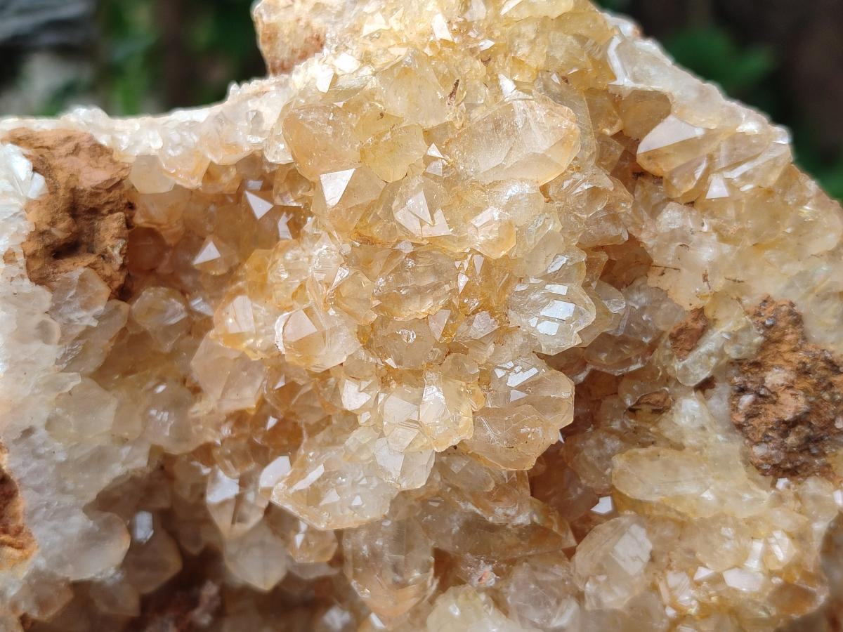 Natural Golden Limonite Quartz Clusters x 2 From Solwezi, Zambia - Toprock Gemstones and Minerals 
