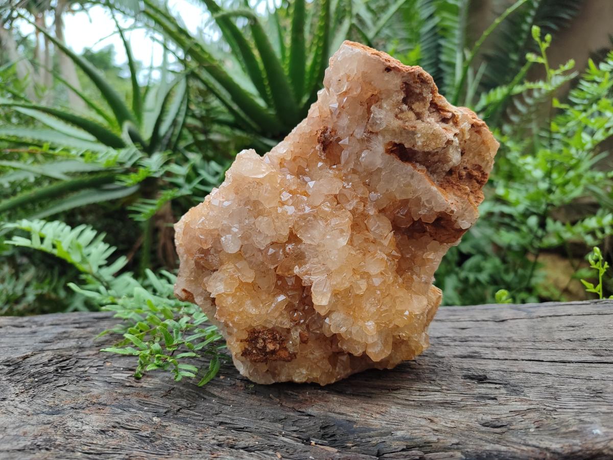 Natural Golden Limonite Quartz Clusters x 2 From Solwezi, Zambia - Toprock Gemstones and Minerals 