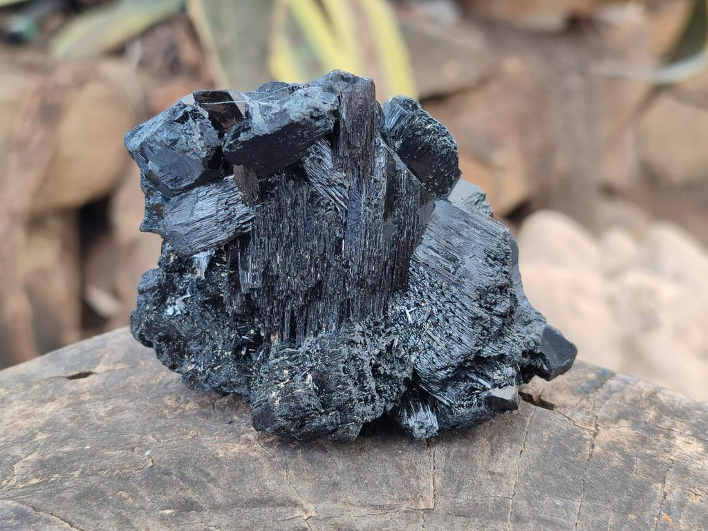 Natural Schorl Black Tourmaline Specimens x 3 From Erongo, Namibia - Toprock Gemstones and Minerals 