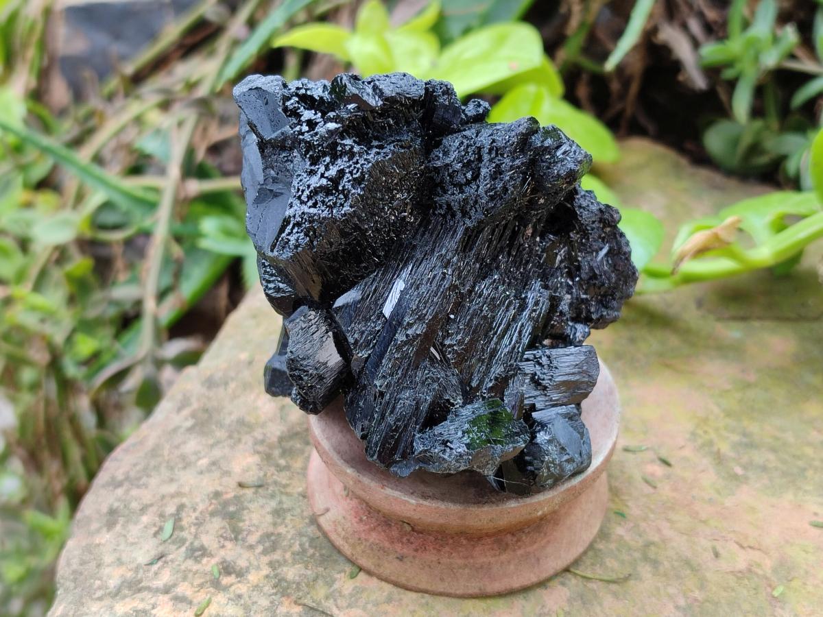 Natural Schorl Black Tourmaline Specimens x 3 From Erongo, Namibia - Toprock Gemstones and Minerals 
