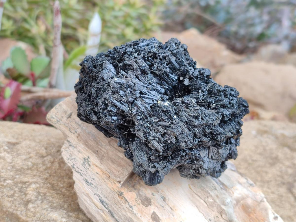 Natural Schorl Black Tourmaline Specimens x 3 From Erongo, Namibia - Toprock Gemstones and Minerals 