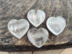 Polished Clear Quartz Hearts x 12 From Madagascar - Toprock Gemstones and Minerals 