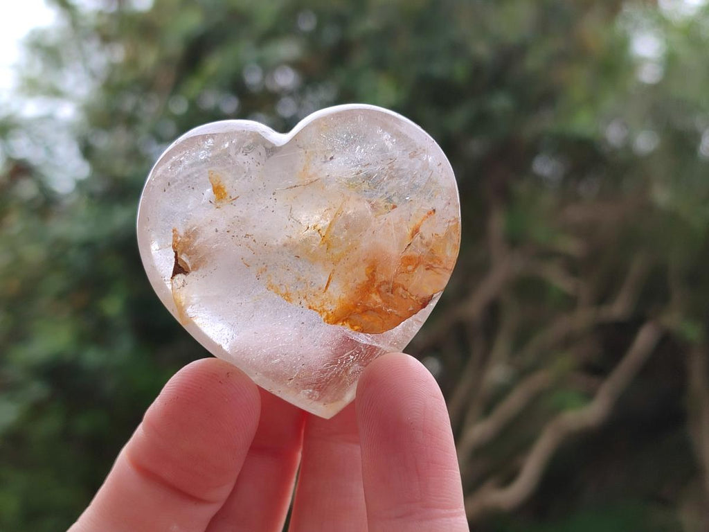 Polished Clear Quartz Hearts x 12 From Madagascar - Toprock Gemstones and Minerals 