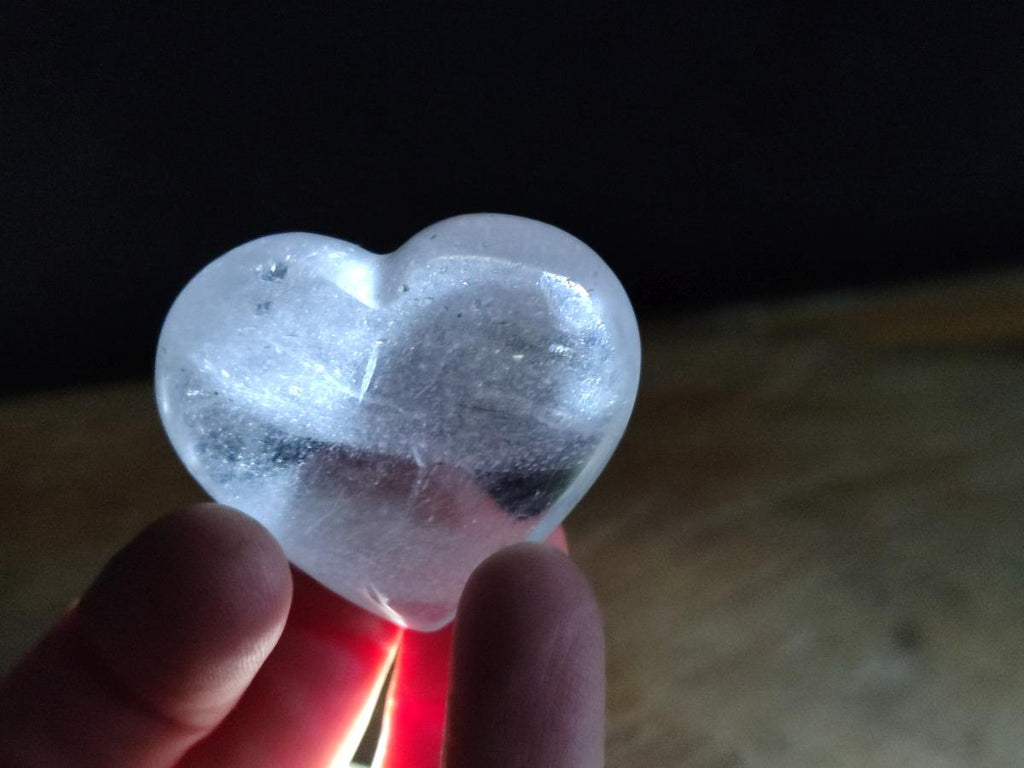 Polished Clear Quartz Hearts x 12 From Madagascar - Toprock Gemstones and Minerals 