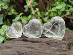Polished Clear Quartz Hearts x 12 From Madagascar - Toprock Gemstones and Minerals 
