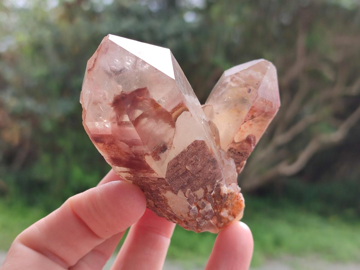 Natural Red Hematoid Phantom Quartz Crystals x 12 From Karoi, Zimbabwe - Toprock Gemstones and Minerals 