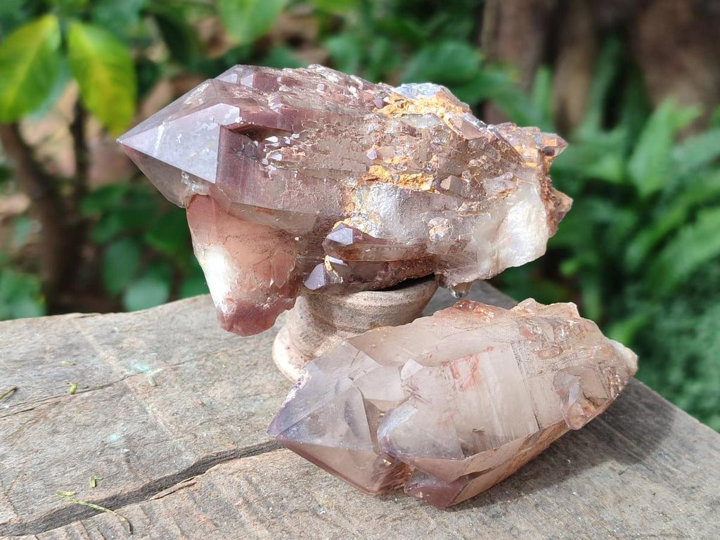 Natural Red Hematoid Phantom Quartz Crystals x 12 From Karoi, Zimbabwe - Toprock Gemstones and Minerals 