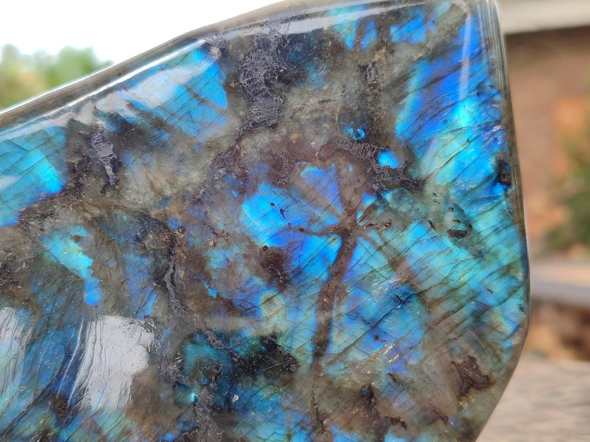 Polished Large Labradorite Standing Display Piece x 1 From Madagascar - Toprock Gemstones and Minerals 