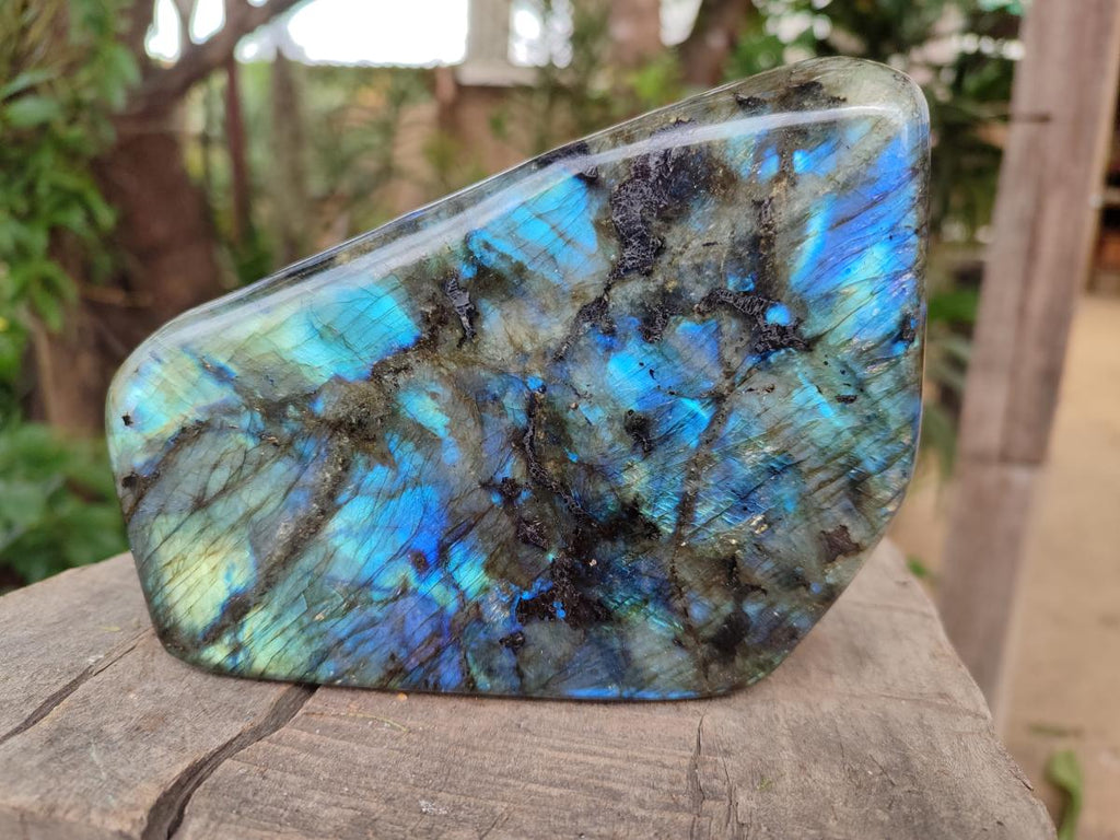Polished Large Labradorite Standing Display Piece x 1 From Madagascar - Toprock Gemstones and Minerals 
