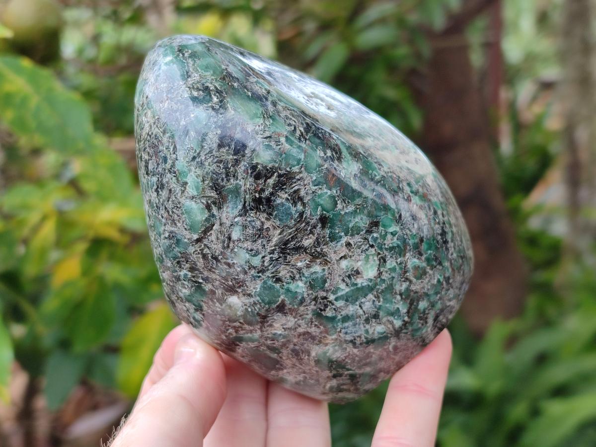 Polished Emerald Mica 'Mutokolite' Standing Display Pieces x 2 From Mutoko, Zimbabwe - Toprock Gemstones and Minerals 