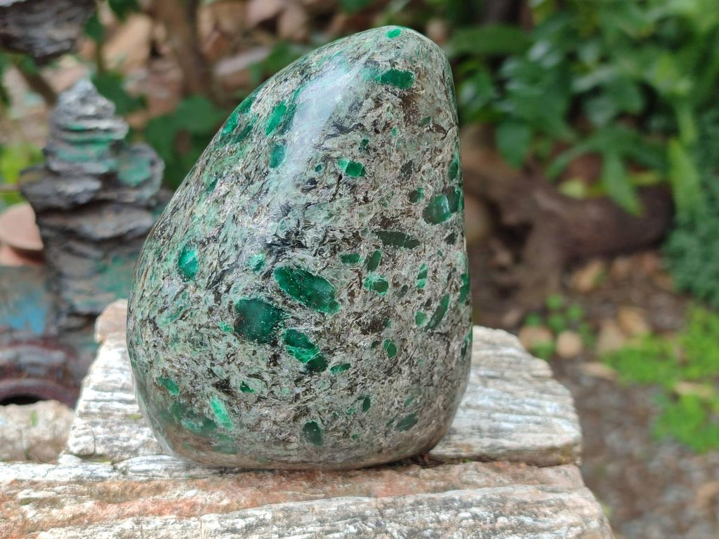 Polished Emerald Mica 'Mutokolite' Standing Display Pieces x 2 From Mutoko, Zimbabwe - Toprock Gemstones and Minerals 