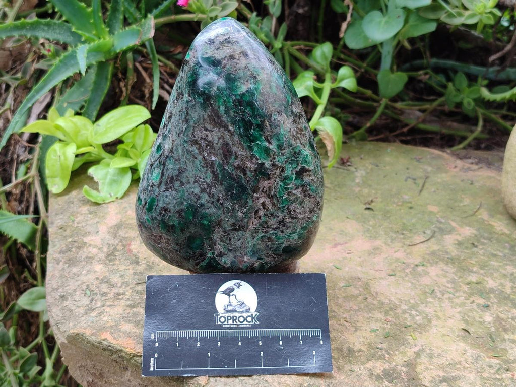 Polished Emerald Mica 'Mutokolite' Standing Display Pieces x 2 From Mutoko, Zimbabwe - Toprock Gemstones and Minerals 