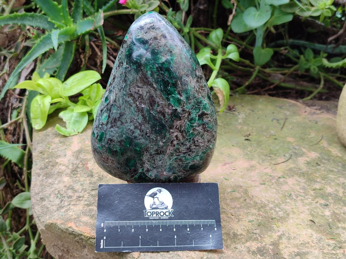 Polished Emerald Mica 'Mutokolite' Standing Display Pieces x 2 From Mutoko, Zimbabwe - Toprock Gemstones and Minerals 
