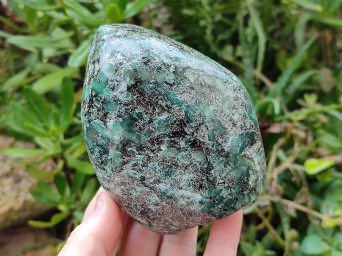 Polished Emerald Mica 'Mutokolite' Standing Display Pieces x 2 From Mutoko, Zimbabwe - Toprock Gemstones and Minerals 