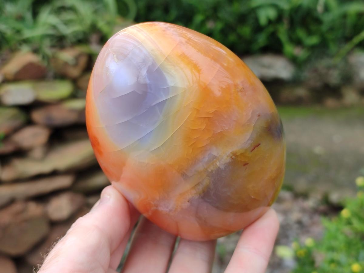 Polished Carnelian Agate Gemstone Standing Display Pieces x 2 From Madagascar - Toprock Gemstones and Minerals 