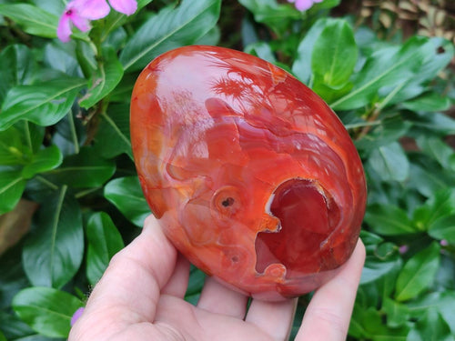 Polished Carnelian Agate Gemstone Standing Display Pieces x 2 From Madagascar - Toprock Gemstones and Minerals 