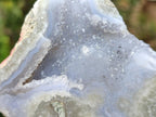 Polished On One Side Blue Lace Agate Geodes x 12 From Nsanje, Malawi - Toprock Gemstones and Minerals 