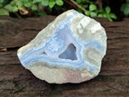 Polished On One Side Blue Lace Agate Geodes x 12 From Nsanje, Malawi - Toprock Gemstones and Minerals 