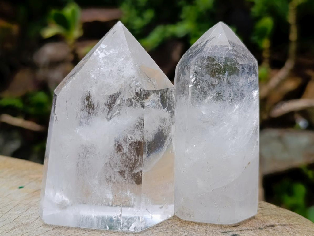 Polished Clear Quartz Display Crystals x 6 From Madagascar - Toprock Gemstones and Minerals 