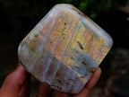 Polished Rare Purple Sunset Flash Labradorite Standing Display Pieces x 3 From Madagascar - Toprock Gemstones and Minerals 