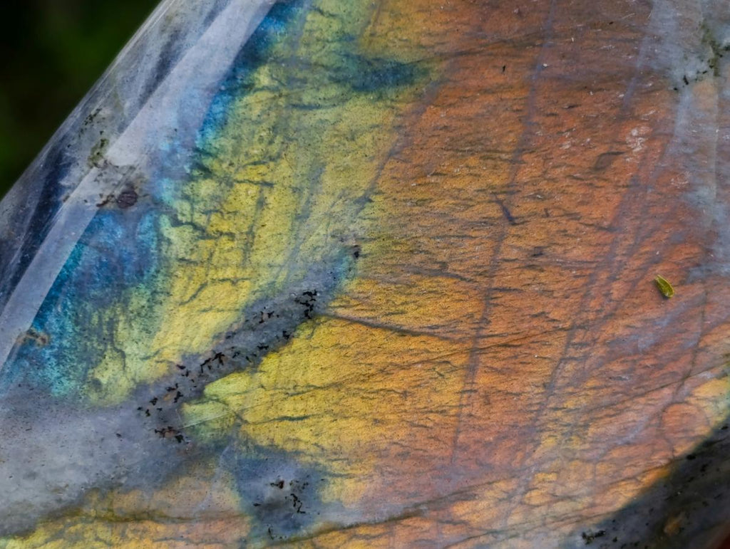 Polished Rare Purple Sunset Flash Labradorite Standing Display Pieces x 3 From Madagascar - Toprock Gemstones and Minerals 