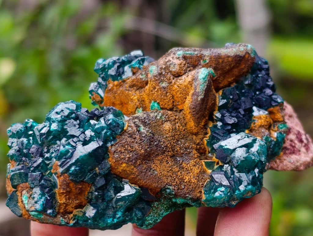 Natural Dioptase on Dolomite Specimens x 6 From Likasi, Congo - Toprock Gemstones and Minerals 