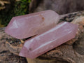 Polished Double Terminated Gemmy Rose Quartz Crystals x 3 From Madagascar - Toprock Gemstones and Minerals 