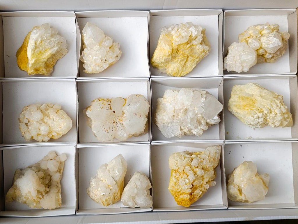 Natural "Love Star" Cascading "Anananas" Candle Quartz Clusters x 14 From Antsirabe, Madagascar - Toprock Gemstones and Minerals 