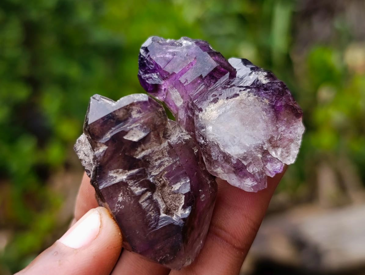 Natural Smokey Window Chiredzi Amethyst Crystals x 24 From Chiredzi, Zimbabwe - Toprock Gemstones and Minerals 