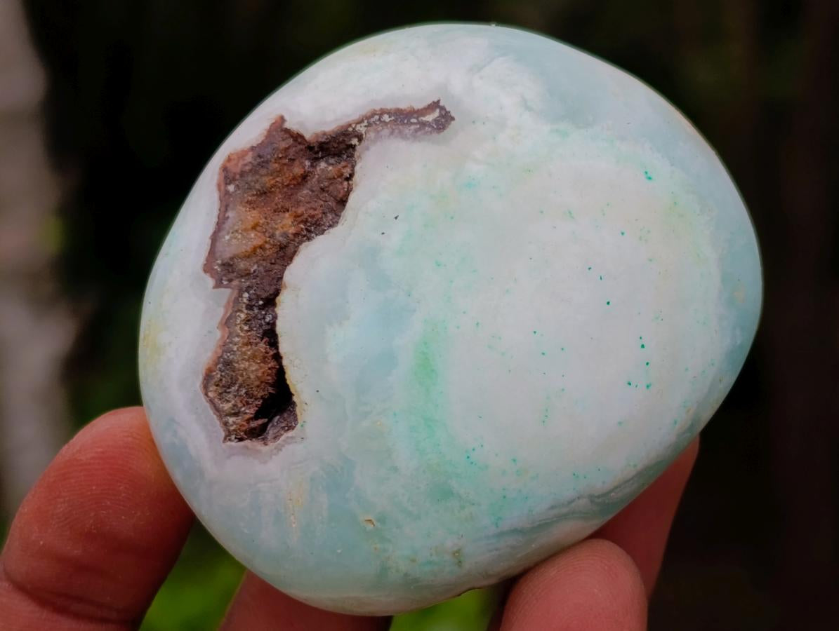 Polished Super Rare Blue Smithsonite Free Forms x 18 From Congo - Toprock Gemstones and Minerals 