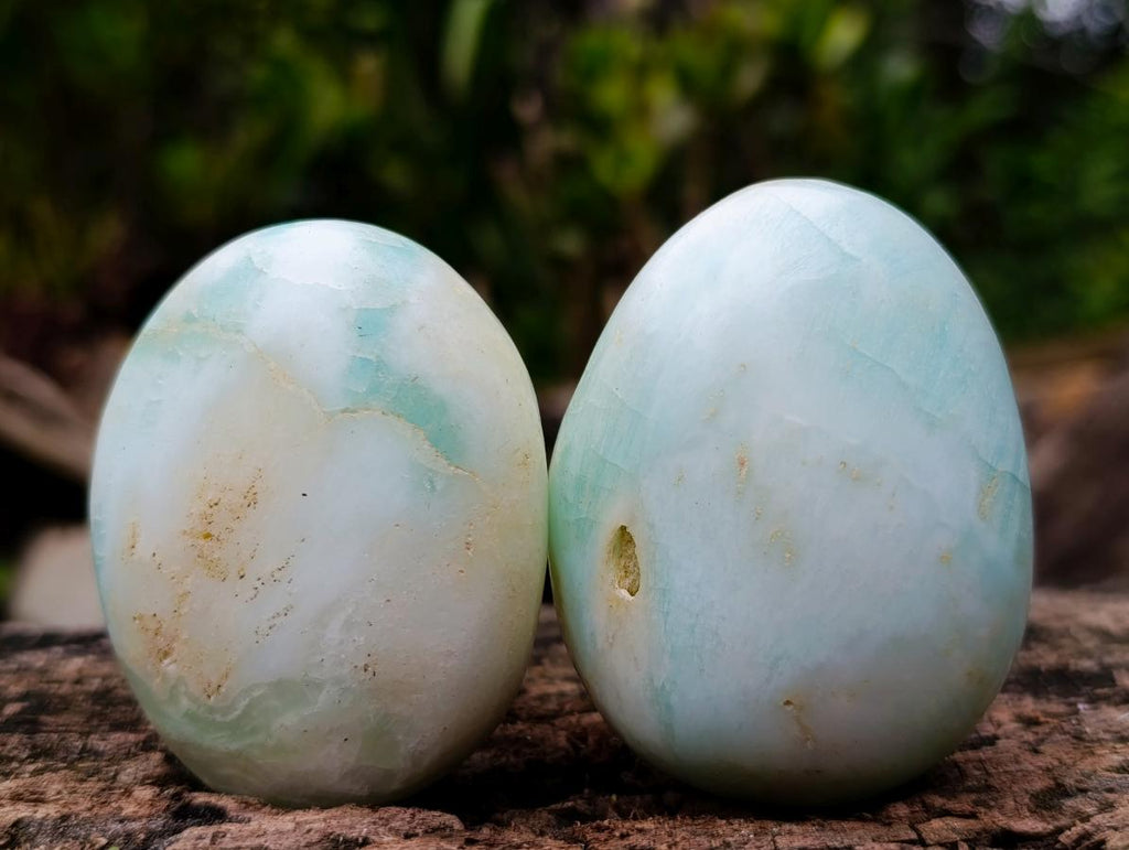Polished Super Rare Blue Smithsonite Free Forms x 18 From Congo - Toprock Gemstones and Minerals 