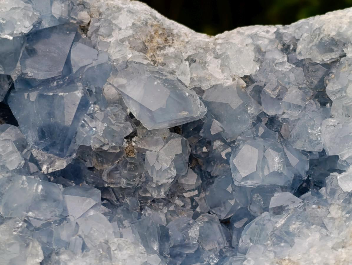Natural Blue Celestite Geode Cluster Specimen x 1 From Sakoany, Madagascar - Toprock Gemstones and Minerals 