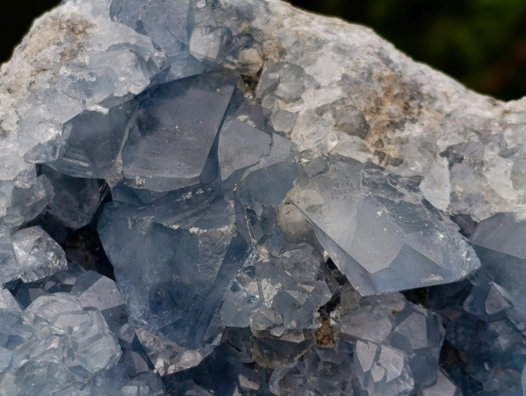 Natural Blue Celestite Geode Cluster Specimen x 1 From Sakoany, Madagascar - Toprock Gemstones and Minerals 