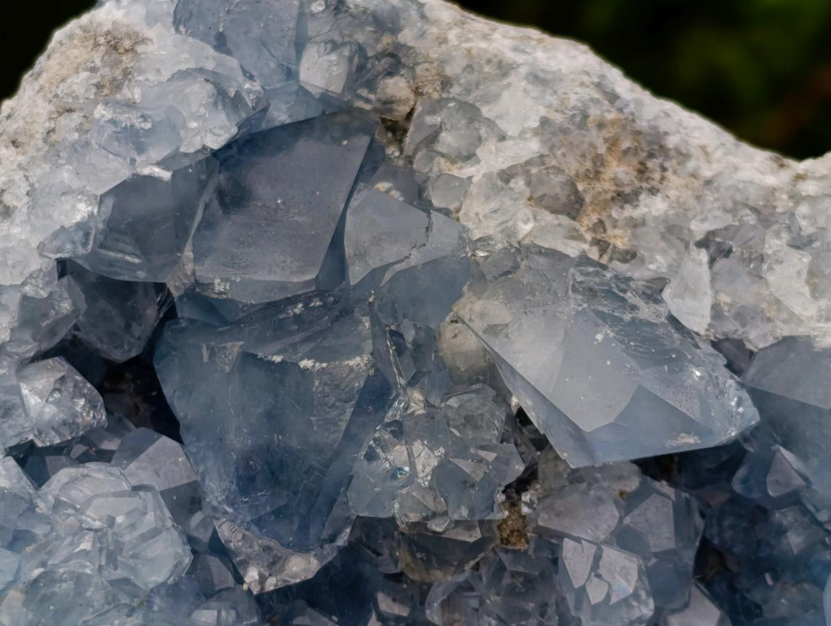 Natural Blue Celestite Geode Cluster Specimen x 1 From Sakoany, Madagascar - Toprock Gemstones and Minerals 