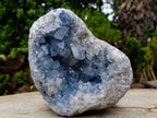 Natural Blue Celestite Geode Cluster Specimen x 1 From Sakoany, Madagascar - Toprock Gemstones and Minerals 