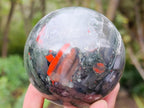 Polished Bloodstone Spheres and Crystal x 3 From Swaziland - Toprock Gemstones and Minerals 
