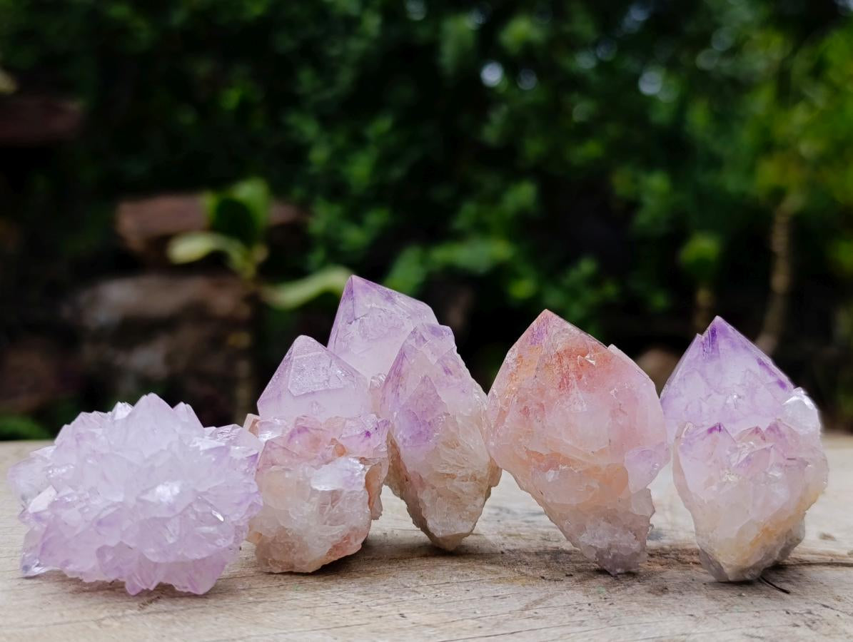 Natural Sunburst Spirit Amethyst Single Crystals x 35 From Boekenhouthoek, South Africa - Toprock Gemstones and Minerals 