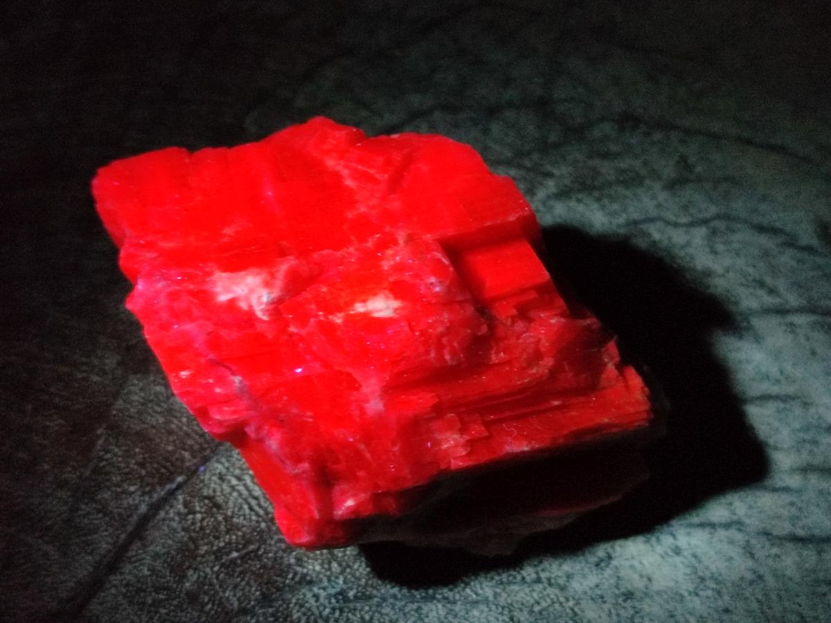 Natural Rhombohedral Sunset Orange Calcite Specimens x 6 From Spitzkop, Namibia - Toprock Gemstones and Minerals 