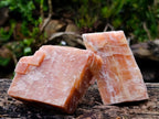 Natural Rhombohedral Sunset Orange Calcite Specimens x 6 From Spitzkop, Namibia - Toprock Gemstones and Minerals 